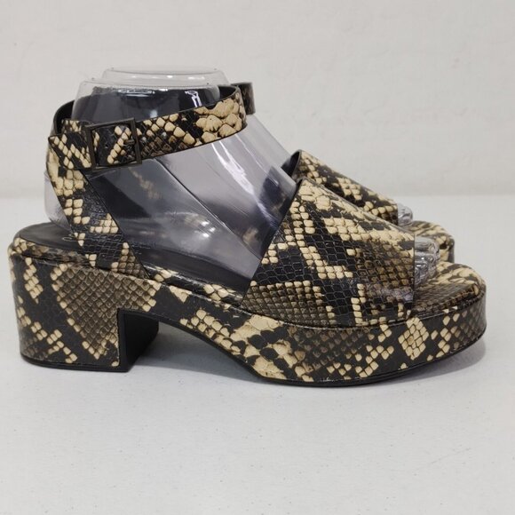 Seychelles Los Angeles Leather Platform Sandals Women's Size 8.5 (Snake … - Picture 3 of 12